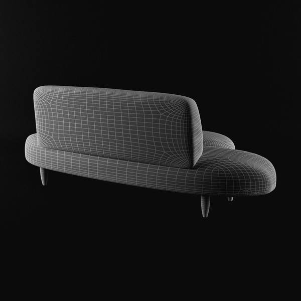 isamu noguchi miro loveseat 3ds - Miro Loveseat and Ottoman by lajhar
